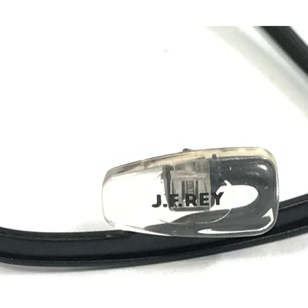 J.F. Rey Eyeglasses Frames JF2586 0060 Matte Black Orange Woven 55-18-145